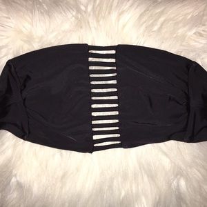 Black Bandeau Bikini Top